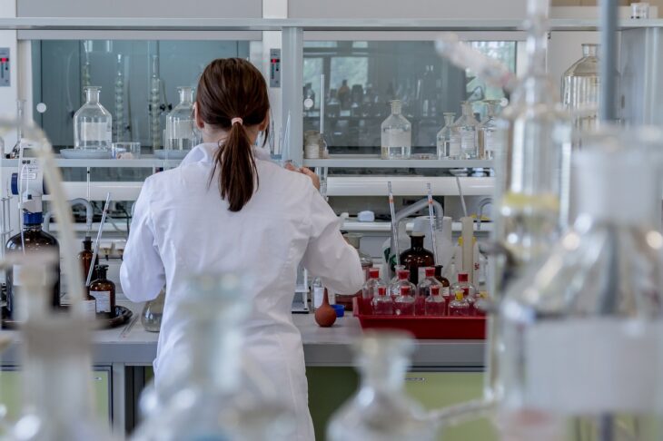 A chemist in an IVF lab