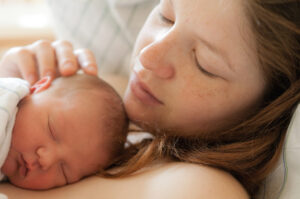 Sleeping Baby and Mother |