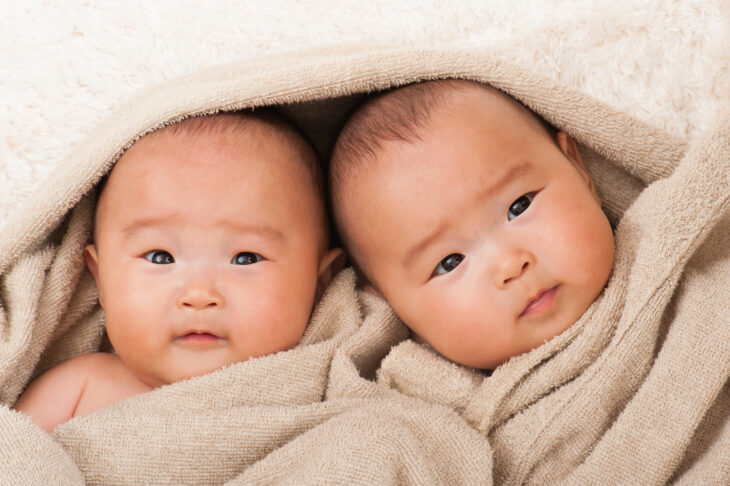 Japanese baby twins